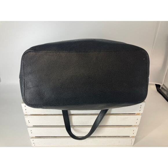 MICHAEL KORS, LARGE BLACK PEBBLED LEATHER SHOULDER BAG TOTE - Picture 8 of 14